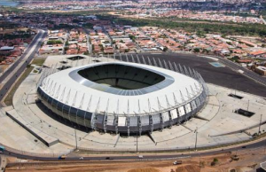 The Plácido Castelo Stadium in Fortaleza, Brazil, features SUNTUF corrugated polycarbonate.