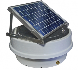 The original Sentinel II XD Solar Roof Pump includes a rotatable 20-Watt solar panel.