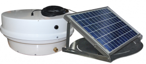 The Sentinel II XDR Solar Roof Pump features a removable solar panel that can be placed away from the pump.