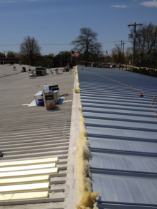 An MR-24 roof system from Butler Manufacturing was installed as part of a low-profile metal-over- metal retrofit.