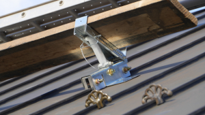 The SeamSafe Roof Bracket easily attaches to SeamSafe Roof Anchors and adjusts to multiple angles to provide secure support.