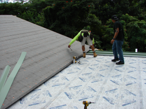 The underlayment manufacturer worked on and approved a design in which the underlayment could be installed directly on the metal deck.