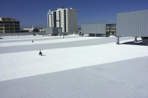 Using a composite built-up/ modified bitumen roof system provides redundancy helping ensure durability and longevity. Surface reflectivity and a multilayer insulation layer provide excellent thermal resistance. Quality details and regular maintenance will provide long-term performance. PHOTO: Advanced Roofing