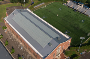 The building is said to have one of the largest skylights in the world at roughly 26,000 square feet. 