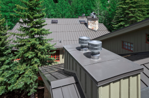 One requirement was to avoid exposed fasteners, which meant employing stainless-steel material in many of the details: skylights, chimneys, roof to wall flashings.