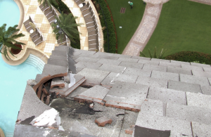 A lightning strike on a hotel on Marco Island, Fla., shattered concrete roof tiles and created a hazard to people and facilities 10 stories below. A fire could have resulted if the building had a wood frame instead of a non-combustible structure.