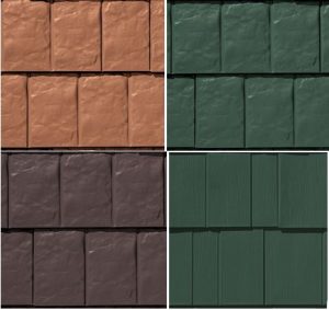 TAMKO offers the MetalWorks StoneCrest Slate profile in three additional colors and the Astonwood shingle profile in 28 gauge steel.