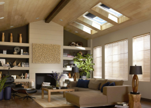 A home uses operable skylights, which open to allow ventilation and daylighting. PHOTO: VELUX