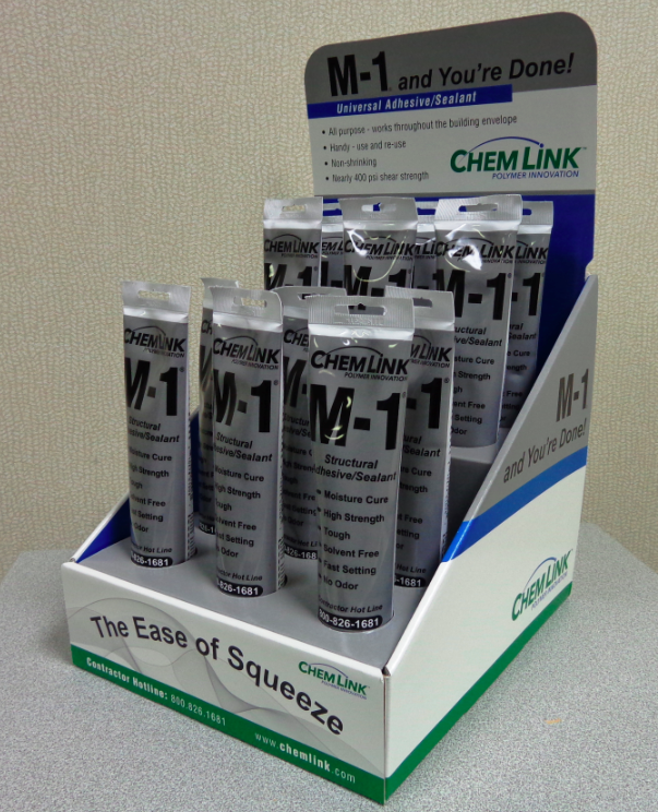 CHEM LINK's M-1 Structural Adhesive/Sealant is now available in 5-ounce squeeze tube packaging.