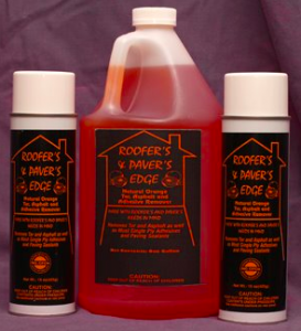 Roofer’s and Paver’s Edge Tar, Asphalt, Adhesive and Tack Oil Remover