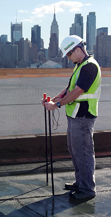 Vector mapping from IR Analyzers detects leaks in low-slope roof systems.