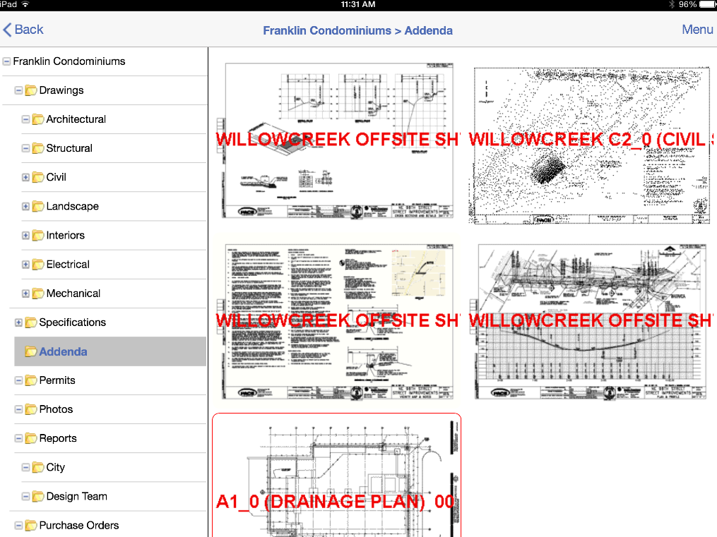 Dexter + Chaney's Project Plan Room mobile app
