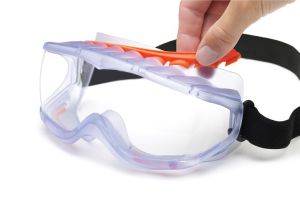 Gateway Safety's Cyclone goggles offer two safety solutions in its versatile product. Users can wear the dual-use goggle as Cyclone Impact, featuring a strong polycarbonate lens surrounded by a sturdy vinyl frame. Users can also add the optional, patented Double-Take inserts.
