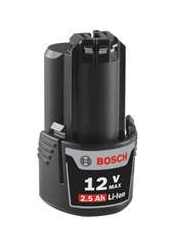 Bosch introduces its BAT415 12V Li-on 2.5 Ah Battery Pack.