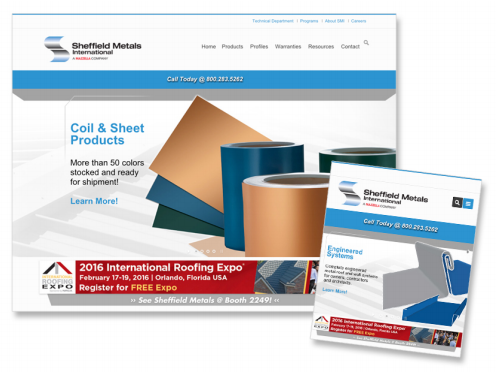 The Sheffield Metals website now suits PC and mobile users with a reactive interface design.