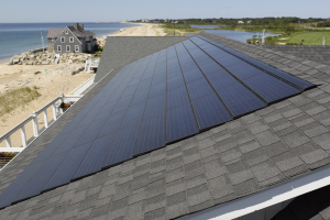 Traditional solar panels would not have been suitable for the Westerly beach home, because durability was a principal concern