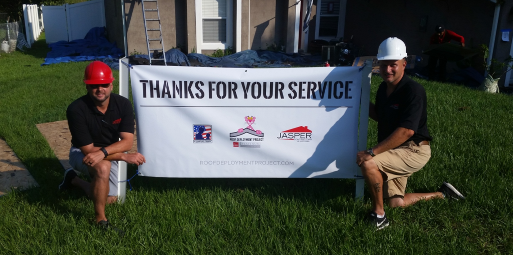 Jasper Contractors Donates Roofing Labor to Military Family in Need