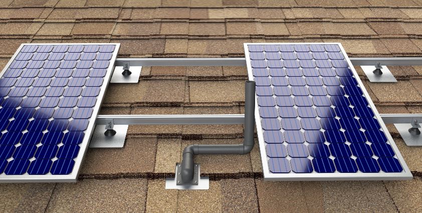 The Solar Roof Jack redesigns vent pipes so that solar panels can be installed on top of them without sacriﬁcing vent pipe functionality and utilizes solar roof space.