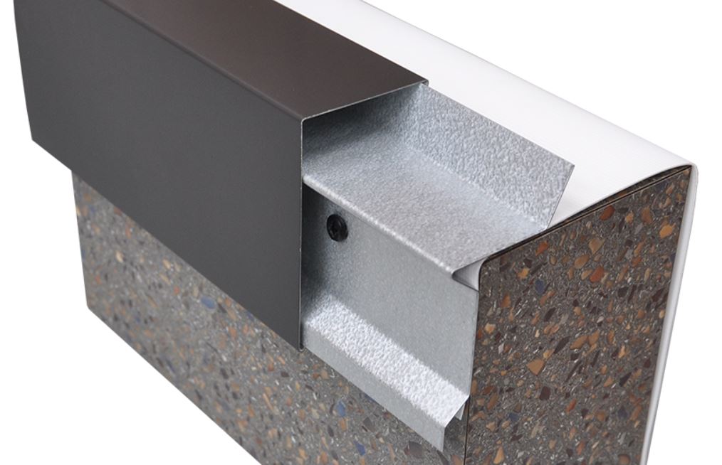 The EclipsEdge edge metal profile is not fastened to the horizontal surface of the roof, so there are no fasteners to seal with membrane flashing.