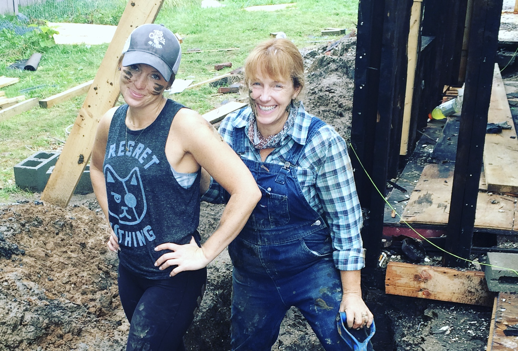 Mina Starsiak (left) and Karen E. Laine started their own company, Two Chicks and a Hammer, to tackle home restoration projects. The duo currently stars in the HGTV series “Good Bones.” Photo: Two Chicks and a Hammer.