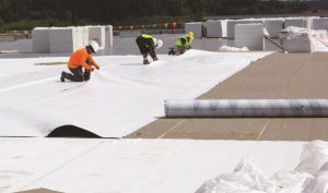 The TPO roofing system was constructed over a 22-gauge metal fabricated roof deck.