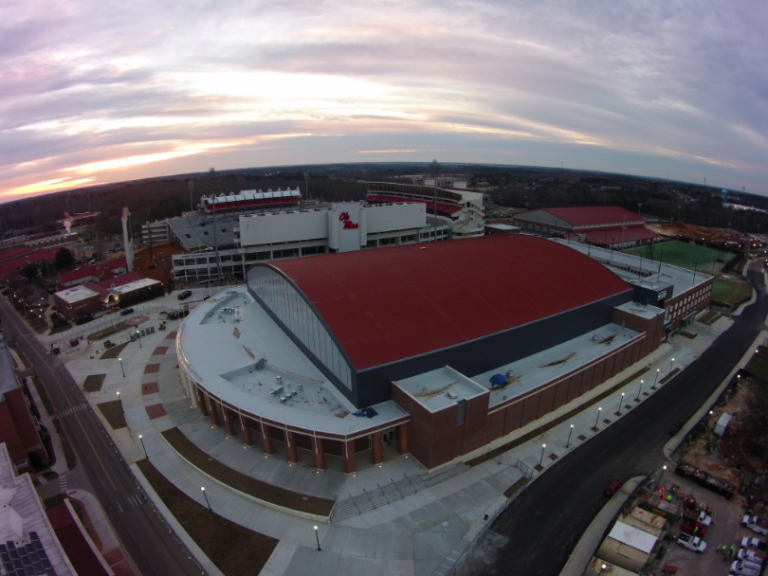 Metal Barrel Roof Tops the Rebels’ New Basketball Arena Roofing
