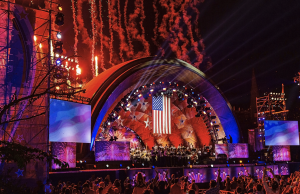 The Boston Pops perform at The Hatch Memorial Shell on July 4, 2018. Photo: Walter Mulligan Photography