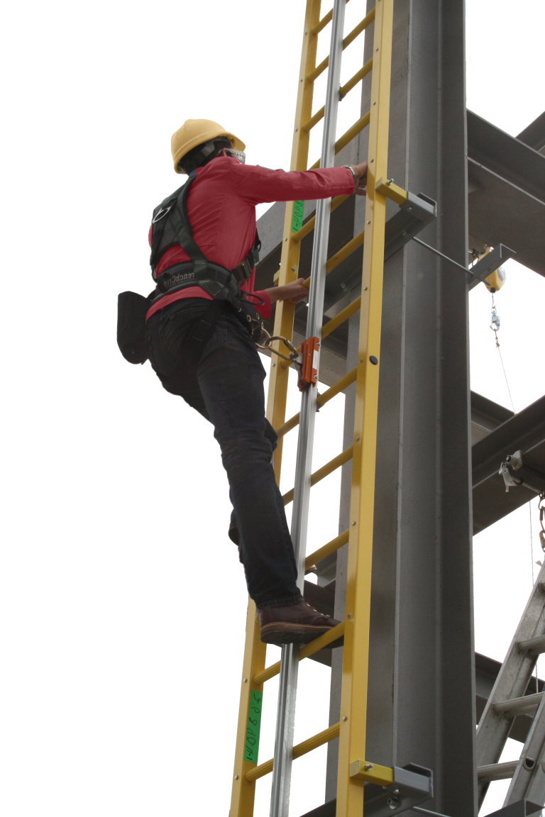 Ladder Personal Fall Arrest Systems Comply With OSHA Regulations - Roofing