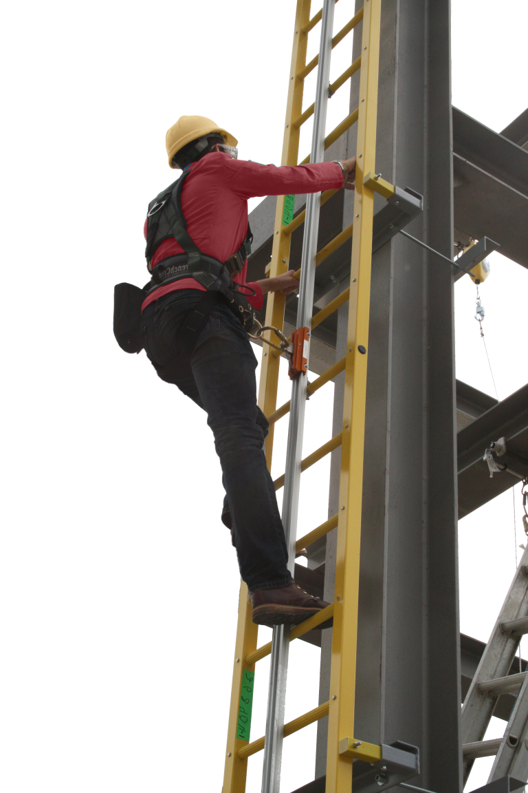 Ladder Personal Fall Arrest Systems Comply With Osha Regulations Roofing 