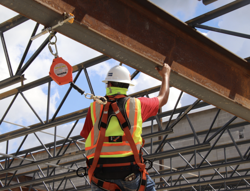 Fall Protection Safety Harness with Dorsal D Ring Roofing Kit Lanyard and  Tool