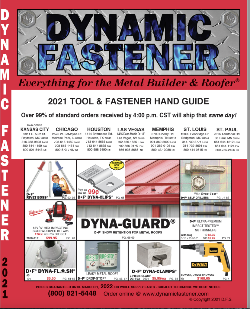 Dynamic Fastener Releases New Tool and Fastener Hand Guide Roofing