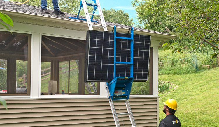 Safety Hoist Company designed the Flat Panel Solar Cradle to help transport flat panels quicker and more efficiently.