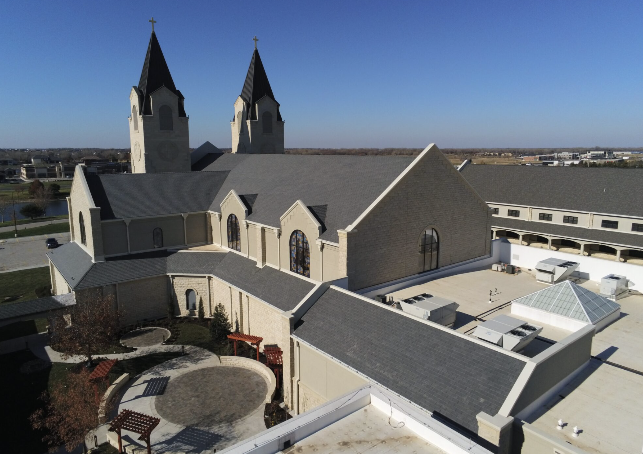 Synthetic Slate Tops St. Catherine of Siena - Roofing