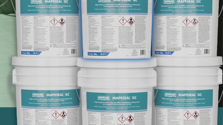 Polyglass U.S.A., Inc., announces the release of a new structural waterproofing membrane product for the building envelope, Mapeseal GC.