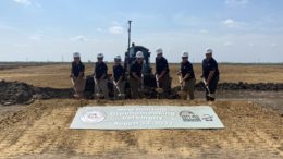 Atlas Roofing Corporation broke ground on August 24 on its 34th North American shingle manufacturing facility, located in Clinton, Iowa.