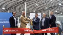 Community and company leaders recently celebrated the opening of GAF Energy’s new 450,000-square-foot Timberline Solar manufacturing facility in Georgetown, Texas. GAF Energy, a Standard Industries company, built the facility to meet the growing demand for the company’s solar roof, Timberline Solar. The event brought together community leaders, including Georgetown Mayor Josh Schroeder and State Representative Caroline Harris Davila, alongside GAF Energy and Standard Industries leadership to hold a ribbon-cutting event at the facility. “Today is a great day for the future of solar and the future of Georgetown,” said Martin DeBono, President of GAF Energy. “We’re thrilled to be celebrating the opening of our manufacturing complex here in Georgetown, Texas. We’ve been overjoyed with our decision to build in Georgetown, the community has welcomed us with open arms and made it feel like home.” “We are excited to celebrate GAF Energy opening here in Georgetown,” Mayor Schroeder said. “What is equally as exciting is the impact this project will have on our community through the creation of high-paying jobs for Georgetown residents and the creation of new career opportunities in advanced manufacturing and clean energy for students in Georgetown ISD. Thank you to GAF Energy for choosing Georgetown, and we look forward to growing together with you in the years to come.” The facility builds on GAF Energy’s track record of delivering a best-in-class solar roof product that is assembled in America. The new manufacturing facility, the company’s second, will increase its capacity by 500% and bring total production of its solar shingle to 300 megawatts annually, making GAF Energy the largest producer of solar roofing in the world. For more information, visit www.gaf.energy.