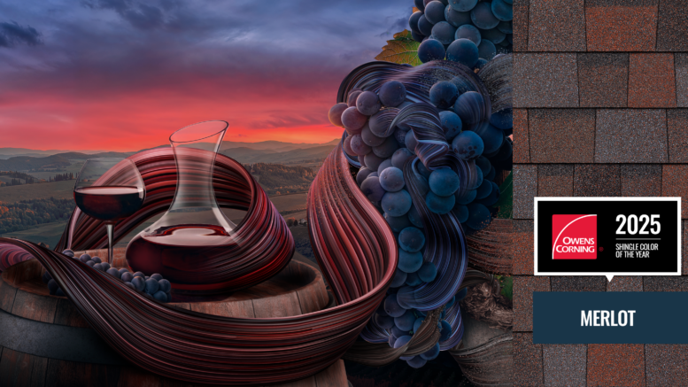 Owens Corning Toasts the 2025 Shingle Color of the Year: Merlot